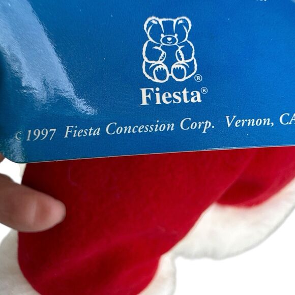 Vintage 1997 Fiesta Santa Plush 14" Happy Holidays Crowleys Stuffed Animal - Picture 12 of 14